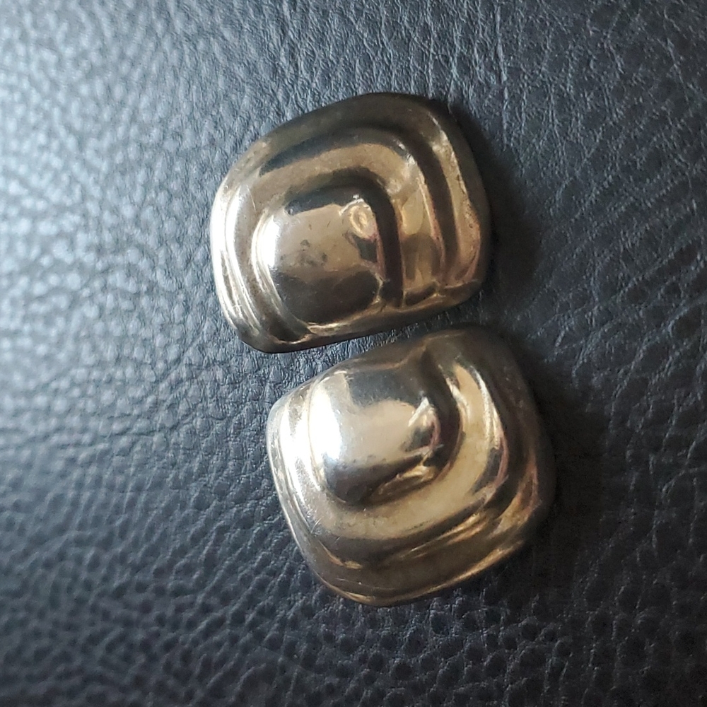 VTG Taxco sterling clip on earrings - Picture 5 of 9